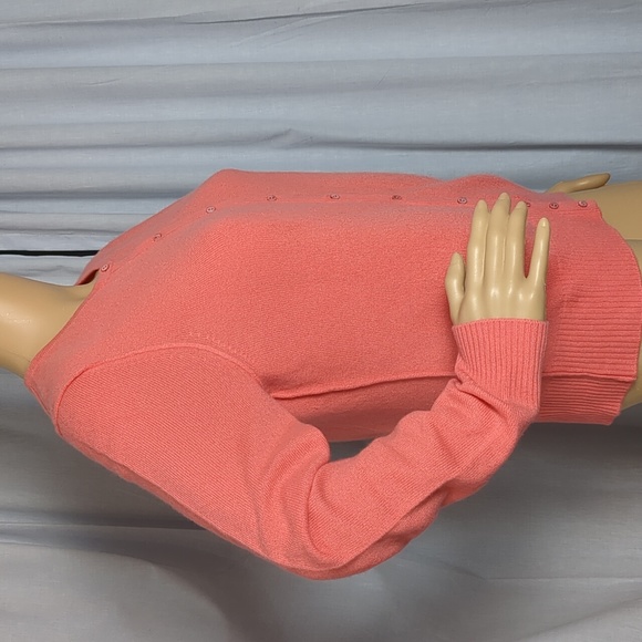 Cashmere Coral Cardigan Large - Picture 3 of 8